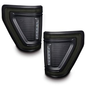 Ford F-150 LED Tail Lights - Rear - ORACLE Lighting - Black Series Flush Style - Black - `21-`24